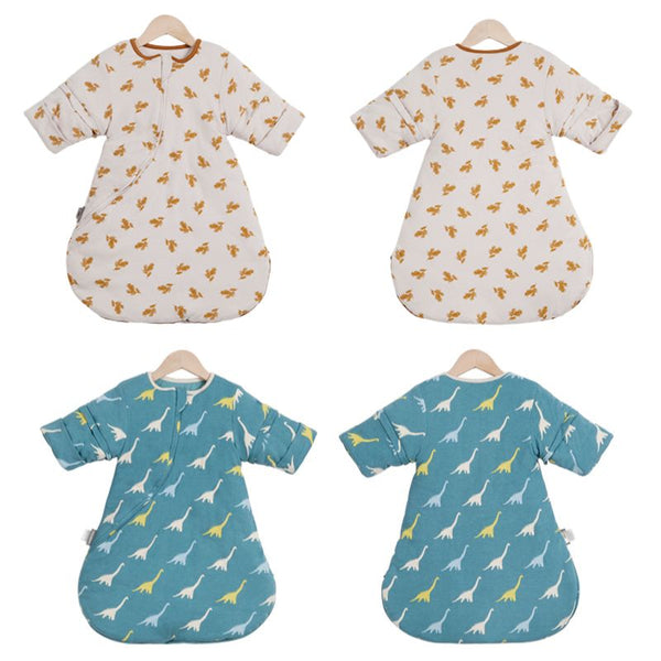 Vue avant et arrière de deux modèles de Gigoteuses Hiver pour bébé