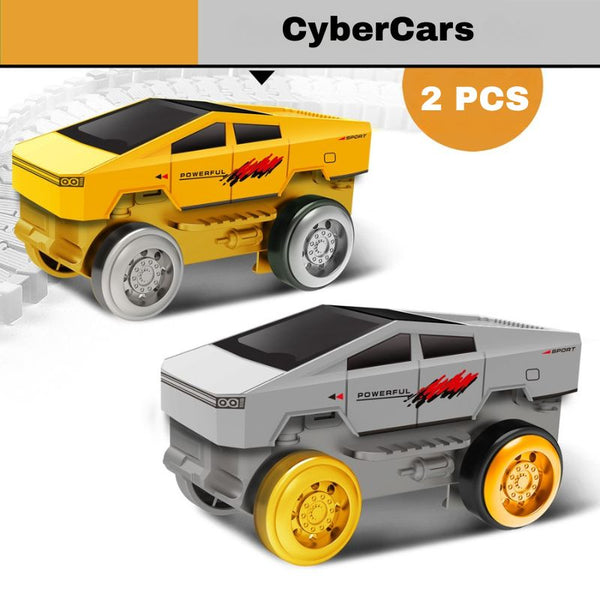 CyberCars puissantes sur le Circuit Looping aux roues robustes - Camions de Chantier pour Enfants - Cocon d’Ange.