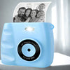 Appareil Photo Enfant bleu imprimant une photo en noir et blanc – Impression Instantanée