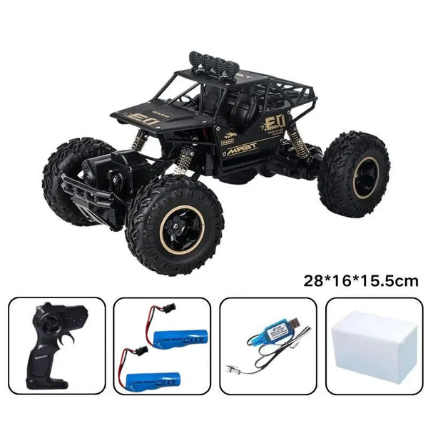 Buggy RC Télécommandé 4x4 Tout Terrain couleur noir, version avec 2 batteries incluses – Cocon d'Ange