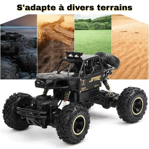 Buggy Télécommandé 4x4 Tout Terrain noir adapté à tous types de terrains : sable, herbe, rochers - Cocon d'Ange