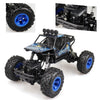 Buggy Télécommandé 4x4 Tout Terrain bleu et noir avec gros pneus et détails en gros plan – Cocon d’Ange