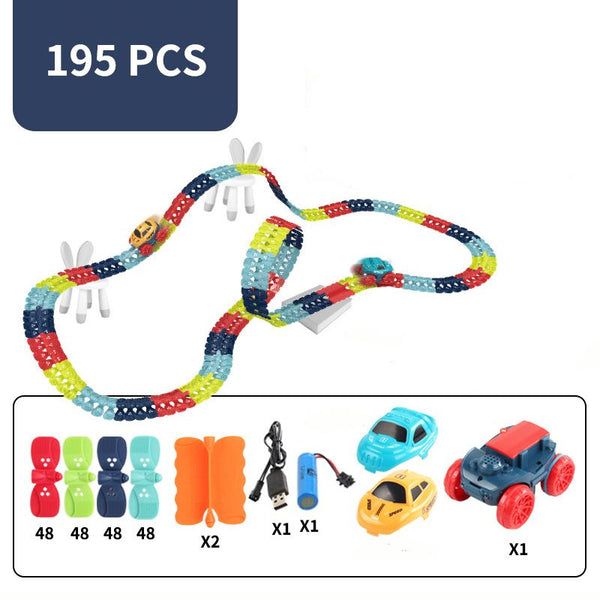 Circuit Voiture Enfant looping et modulable de 195 pièces avec voitures et accessoires – Cocon d'Ange