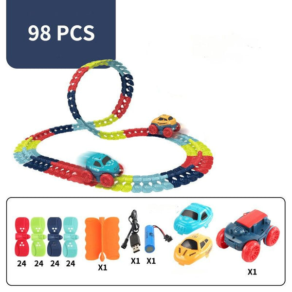 Circuit Voiture Enfant looping et modulable de 98 pièces avec double looping – Cocon d'Ange