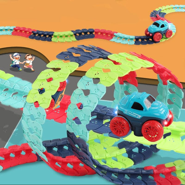 Circuit Voiture Enfant looping et modulable avec voiture cascadeuse en action – Cocon d'Ange