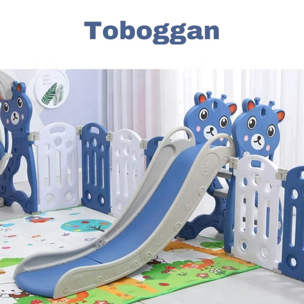 Attraction phare du Parc Bébé Modulable : son toboggan amusant - Cocon d'Ange.