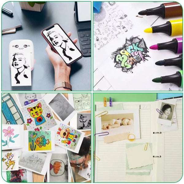 Rouleaux Papier Thermique 57×25 mm impressions créatives DIY pour enfants - Cocon d'Ange