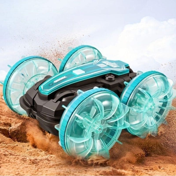 Voiture Télécommandée Amphibie roulant sur le sable avec grandes roues transparentes – Cocon d'Ange