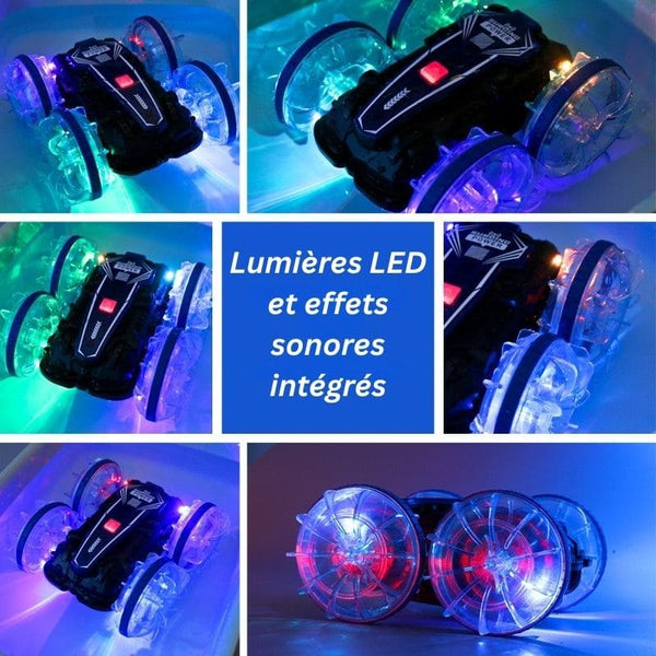 Voiture Télécommandée Amphibie avec lumières LED colorées et effets sonores – Cocon d'Ange
