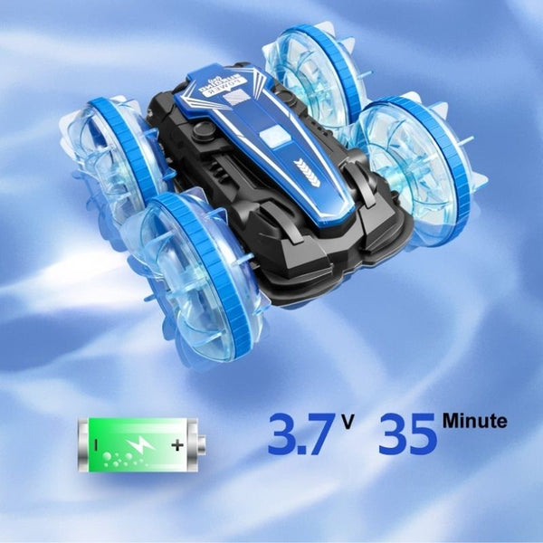 Voiture Télécommandée Amphibie bleue avec autonomie de 35 minutes – Cocon d'Ange