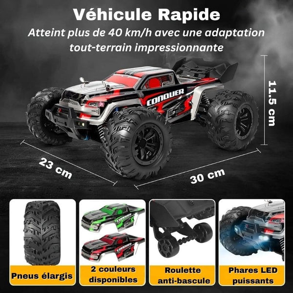 Voiture Télécommandée Buggy rapide atteignant 40 km/h avec pneus élargis - Cocon d'Ange