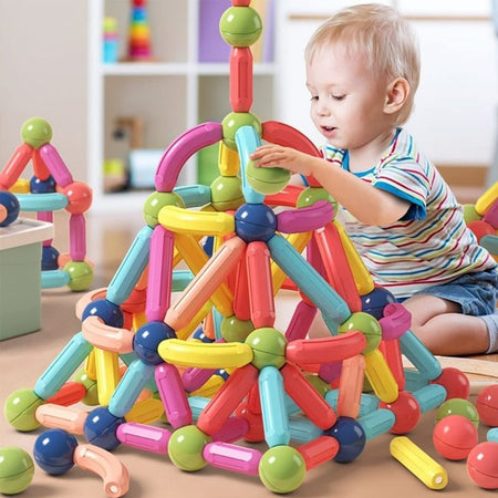 Jeu de construction magnétique pour des structures éducatives et amusantes.