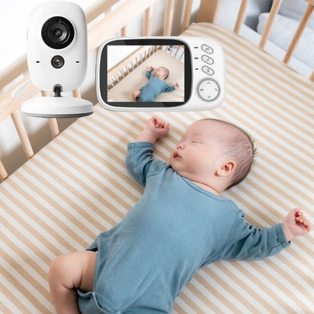 Babyphone caméra longue portée avec écran HD et connexion sécurisée.