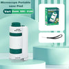 Version portable du microscope de poche enfant avec zoom puissant et facile à utiliser. Modèle de couleur vert.