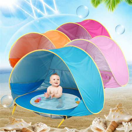 BabyTent : un bassin pratique dans une tente de plage bébé innovante.
