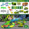 Circuit avec dinosaures et accessoires sur fond de paysage préhistorique – Circuit Looping – Camions Dinosaure pour Enfants - Cocon d’Ange