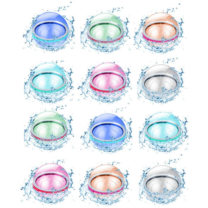 Douze bombes à eau réutilisables SplashBall multicolores du pack Essentiel - Cocon d'Ange