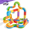 Circuit magnétique enfant MagniTrack avec blocs colorés et voiture sur parcours 3D - Cocon d'Ange