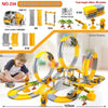 Circuit voiture enfant MegaLoop 234 pièces avec triple looping et véhicules de chantier - Cocon d'Ange