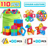 Kit MagniMax de 110 pièces magnétiques colorées avec 60 triangles et 50 carrés - Cocon d'Ange