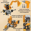 Véhicule de Chantier pour Enfant personnalisable avec roues interchangeables, cockpit ouvrable et visseuse – Cocon d'Ange