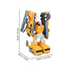 Dimensions du robot Transformo assemblé : 31 cm de haut, 26 cm de large et 15 cm de profondeur - Cocon d'Ange