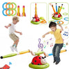 Enfants sautant autour du jeu ActiBug avec barre rotative, anneaux et fusées - Cocon d'Ange