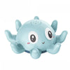 Pieuvre de bain Octopus coloris bleu vue de trois quarts - Cocon d'Ange