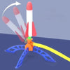 Mécanisme du lance-fusée SkyShooter : trépied orientable, tuyau et trajectoire de décollage - Cocon d'Ange