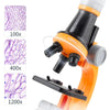 Gros plan sur les objectifs du microscope avec grossissements 100x, 400x et 1200x et vues de cellules - Cocon d'Ange