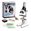 Kit microscope scientifique blanc avec sa boîte, ses flacons, lames et outils - Cocon d'Ange