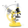 Microscope scientifique pour enfant jaune avec démonstration de la tête inclinable à 60° et 90° - Cocon d'Ange