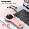 Microscope enfant rose connecté en USB à un ordinateur portable, compatible Windows et Mac - Cocon d'Ange