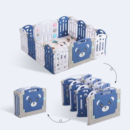 Système pliable ingénieux du Parc Bébé Modulable RoyalLand - Cocon d'Ange.