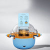 Vue interne du robot EducaBot montrant son électronique et son port de recharge - Cocon d'Ange