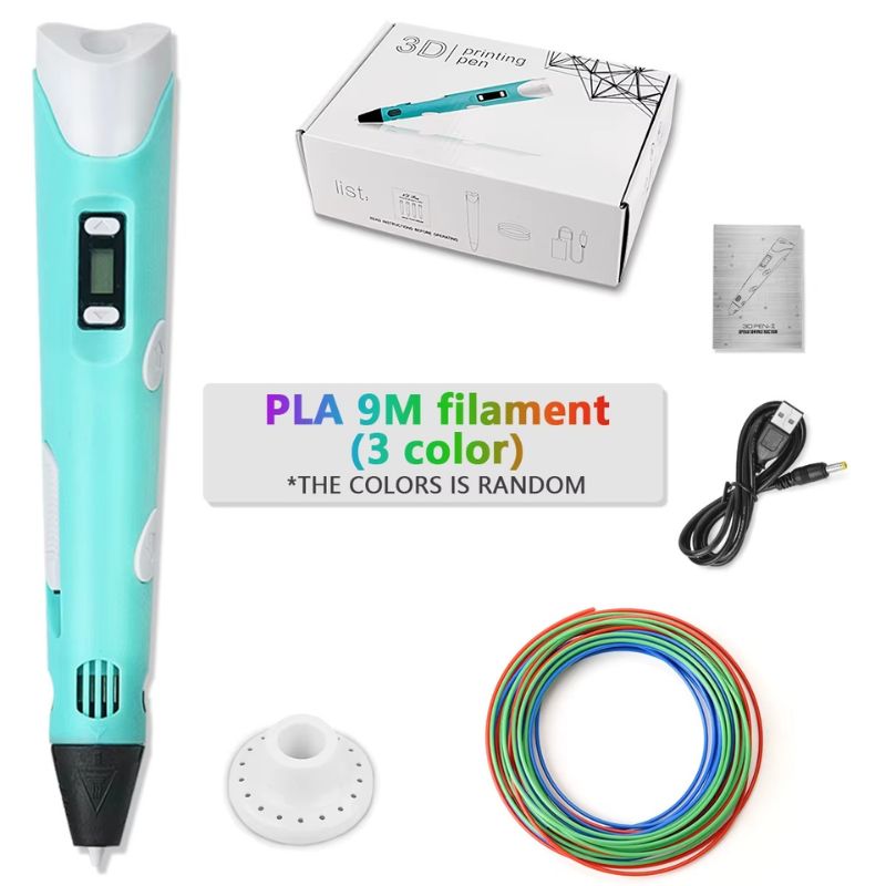 Accessoires inclus du stylo 3D MagicDraw : filament PLA, câble USB et support - Cocon d'Ange