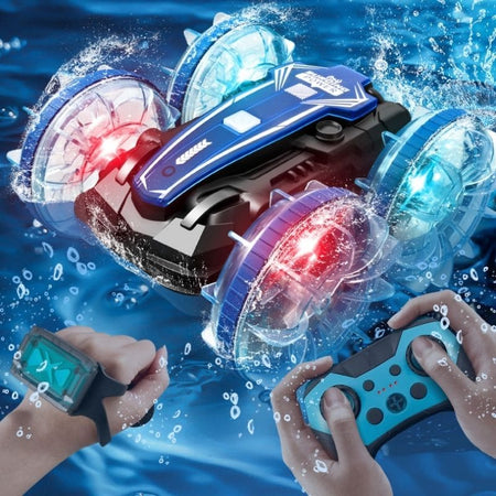 Voiture Télécommandée Amphibie avec télécommande et bracelet de contrôle roulant sur l’eau – Cocon d'Ange